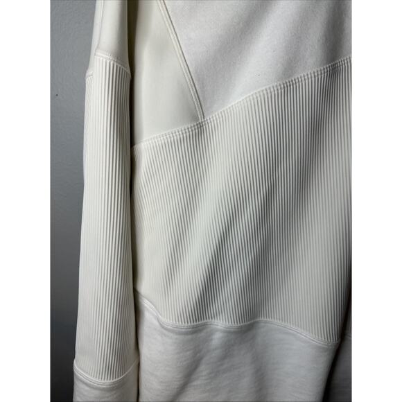 Luluemon Perfect Oversized Crewneck Sweatshirt Pullover Size 14 Patchwork Cream - Picture 3 of 4